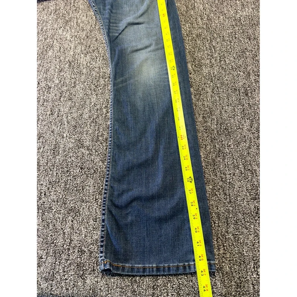 Levis 527 Jeans Mens 34x34 Blue Denim Cotton Slim Fit Medium Wash Bootcut Leg